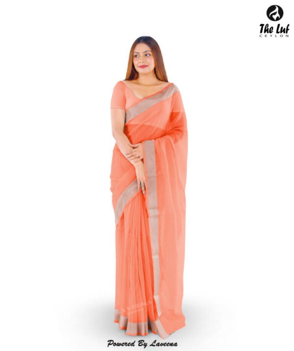 Organza Saree - 7038D - Image 2