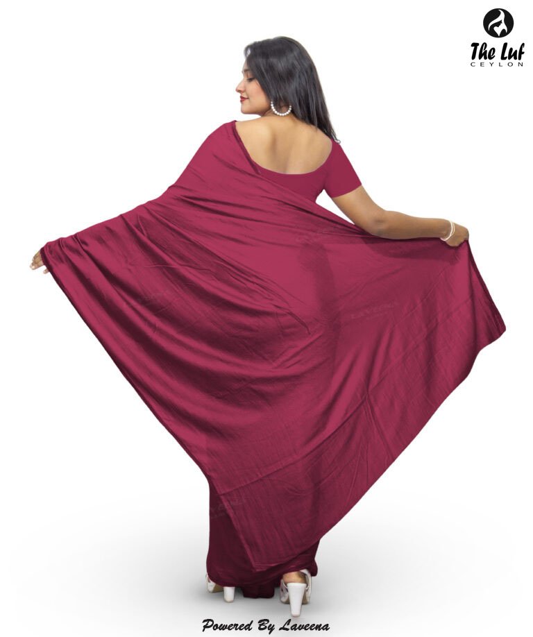 Silk Crape Plain Saree – 401