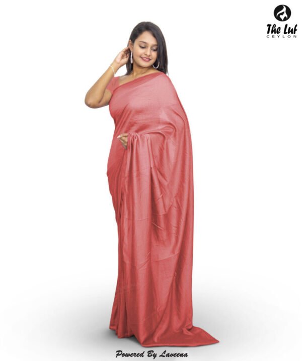 Silk Crape Plain Saree - 403 - Image 2