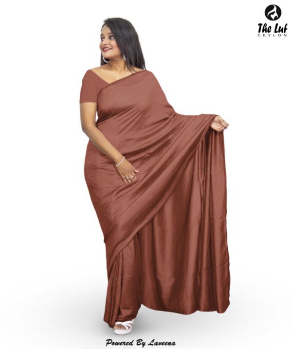 Silk Crape Plain Saree - 406