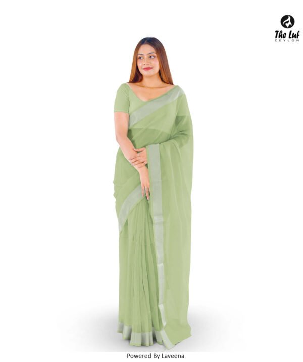 Organza Cotton Saree - 7190B